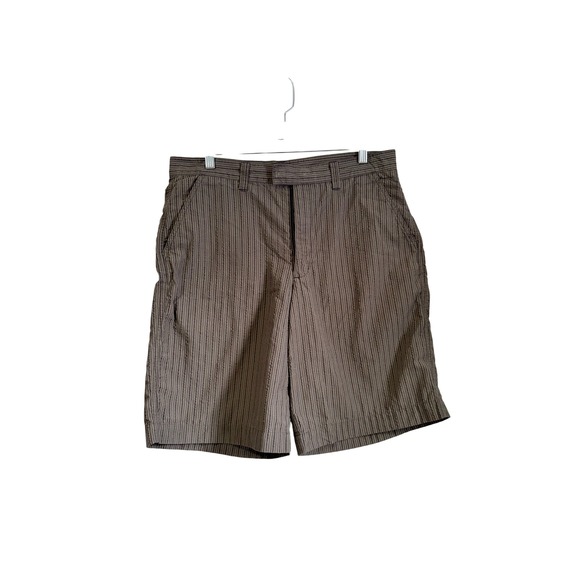 Patagonia Other - Patagonia Mens Organic Cotton Striped Shorts Gray Size 32 Flat Front Utility
